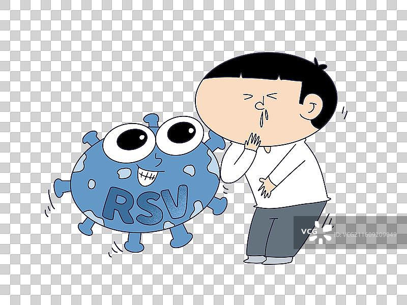 rsv病毒， 呼吸道合胞病毒，感冒，流感图片素材