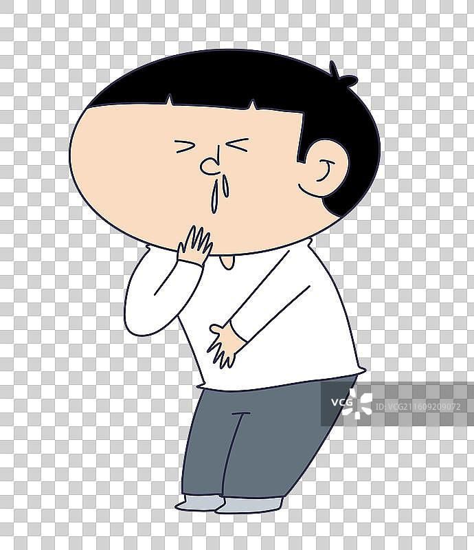 流鼻涕的感冒人物图片素材