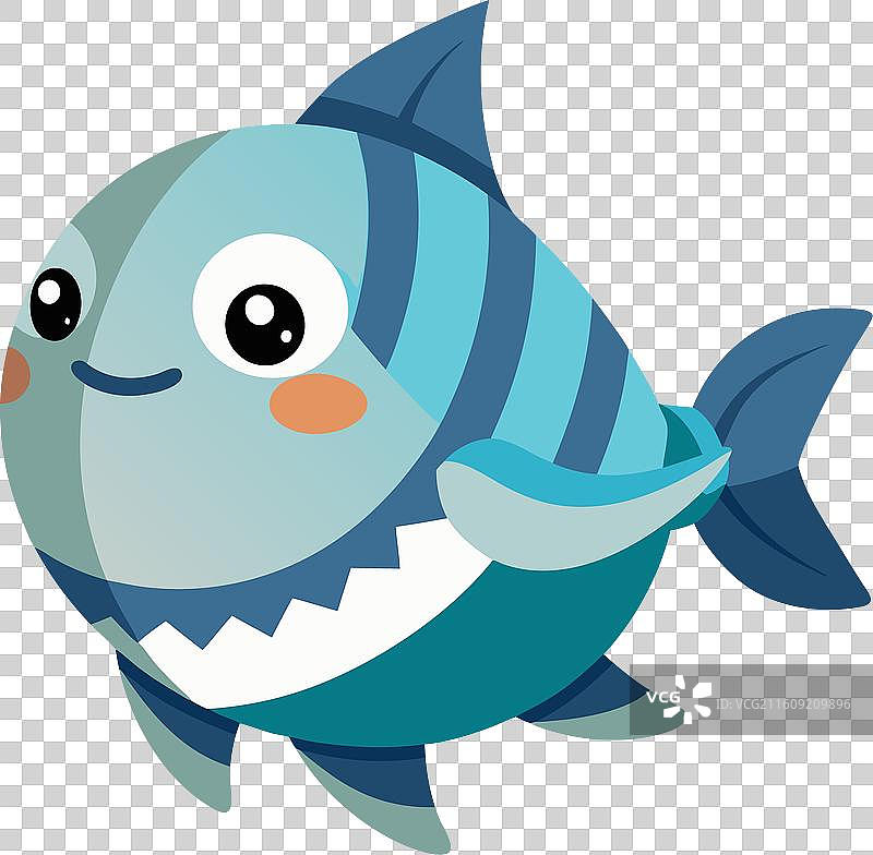 卡哇伊风格的平头鲶鱼在睡觉图片素材