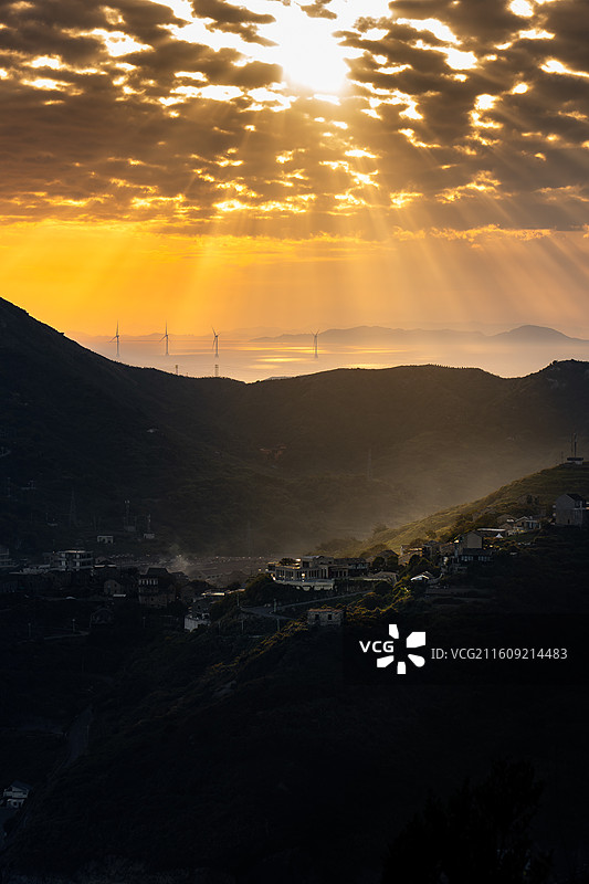 台州对戒平台远眺图片素材
