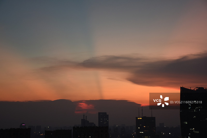 落日，晚霞，火烧云图片素材