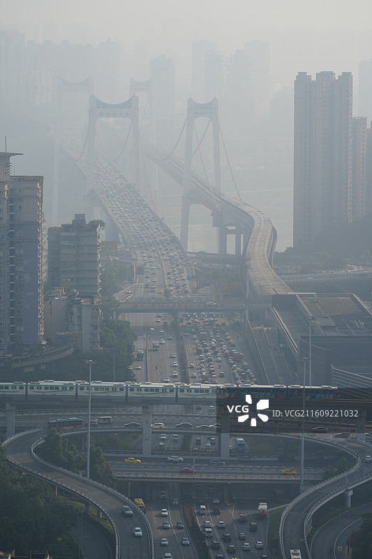 鹅公岩晨雾图片素材