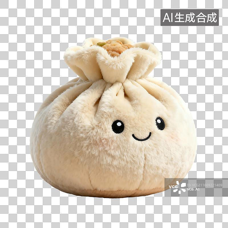 【AI数字艺术】可爱毛绒玩偶风格美食元素建模图片素材