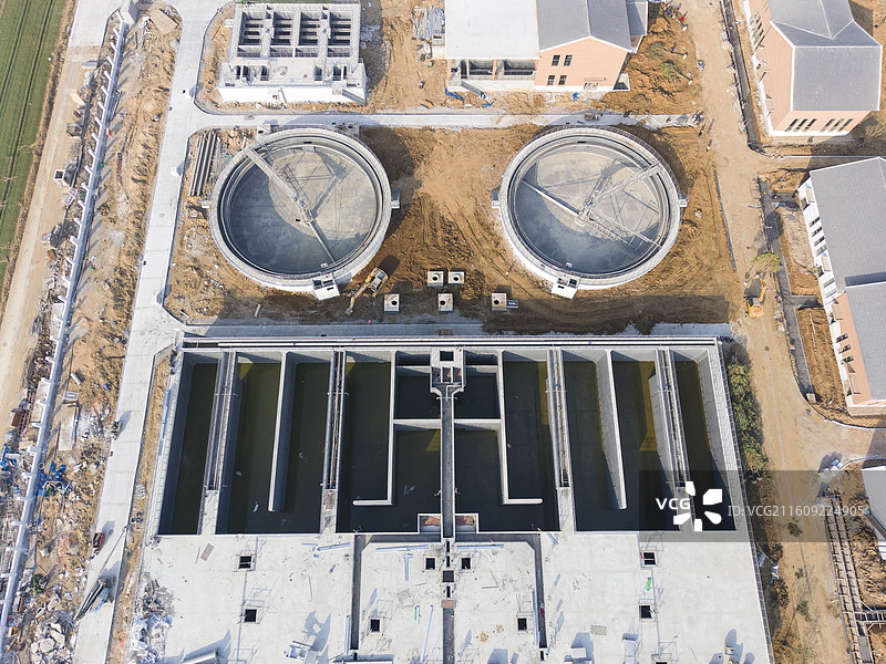 江苏东海污水处理厂建设冲刺四季度图片素材