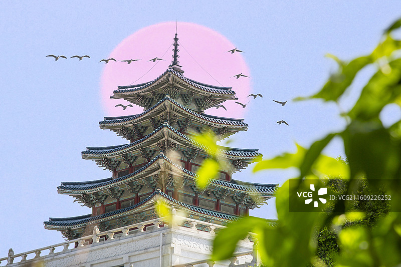 韩国首尔景福宫风光图片素材