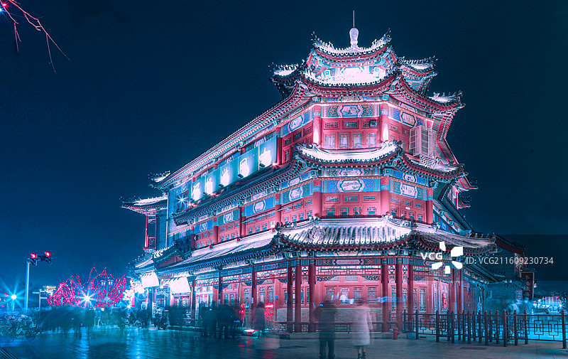 天津西青区杨柳青古镇等会图片素材