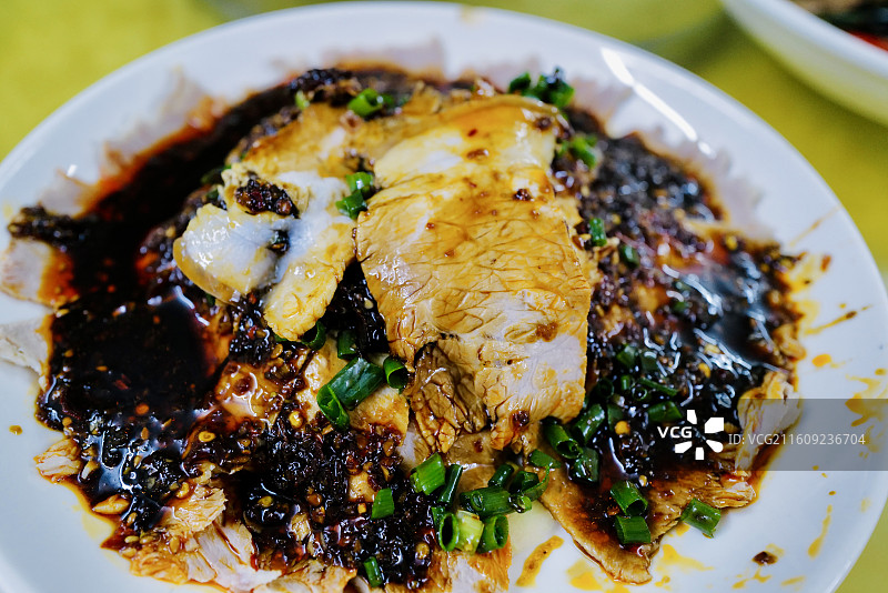 川菜美食蒜泥白肉、大刀白肉、李庄白肉图片素材