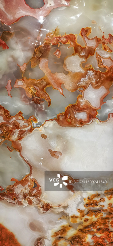 云南德宏州芒市勐巴娜西珍奇园藏品红白相间玛瑙图片素材