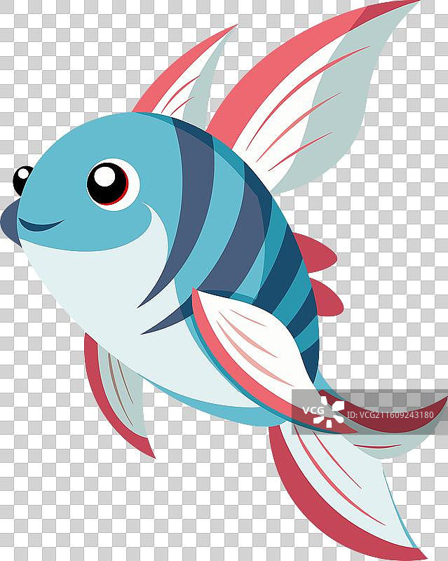 一只可爱的飞鱼图片素材