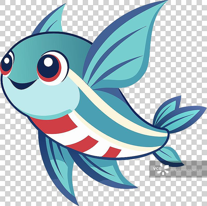 可爱的飞鱼图片素材