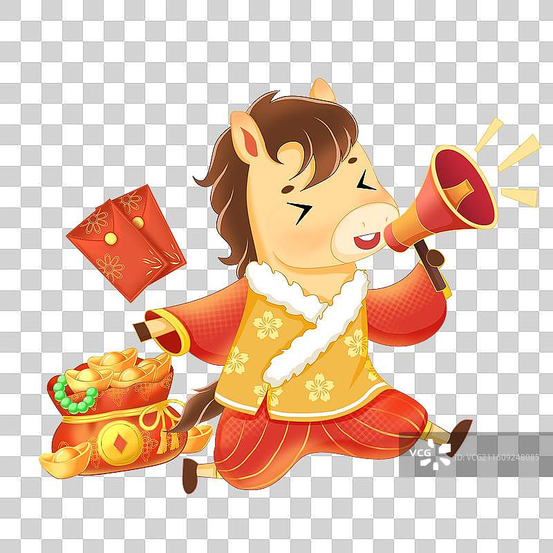 马年插画，小马的日常生活图片素材