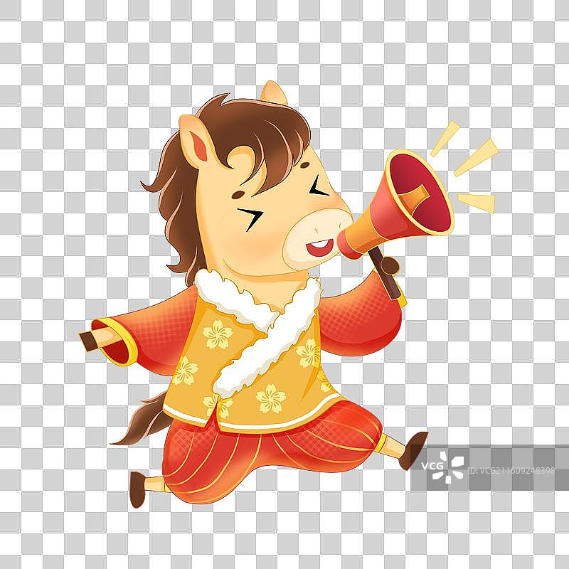 马年插画，小马的日常生活图片素材