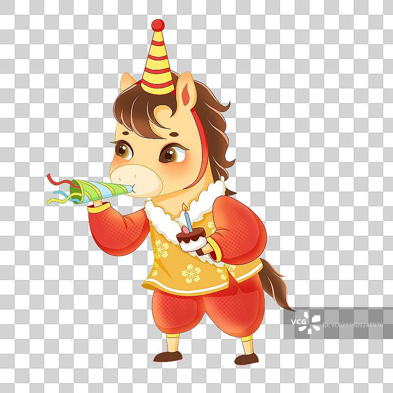 马年插画，小马的日常生活图片素材