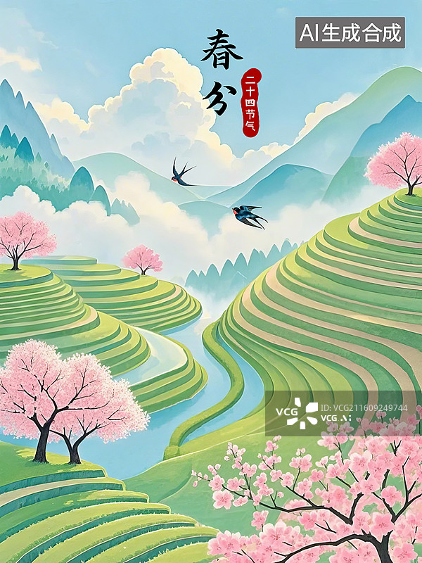 【AI数字艺术】春分图片素材
