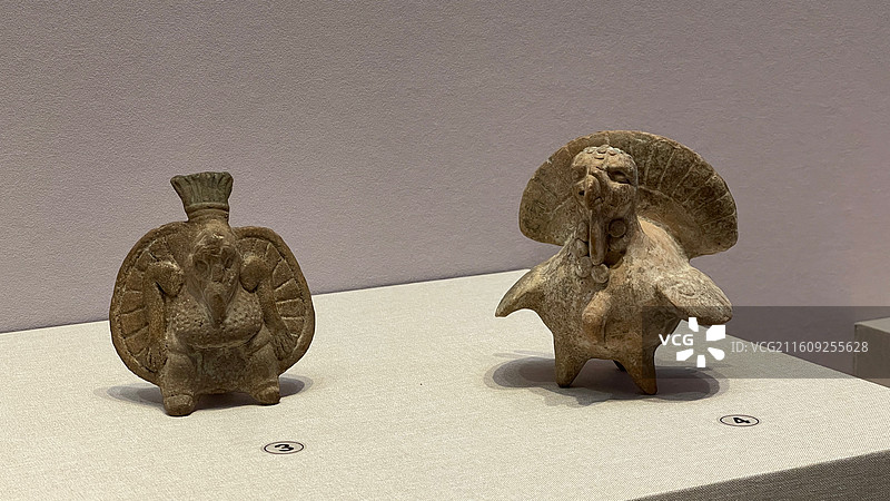 鸟形陶哨 古典晚期 陶 卡洛斯 裴里瑟 卡马拉人类学博物馆藏图片素材