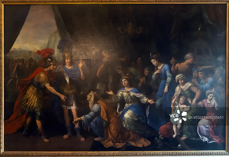 冬宫藏品：米涅尔《亚历山大大帝的宽宏大量》，布面油画，1689年图片素材