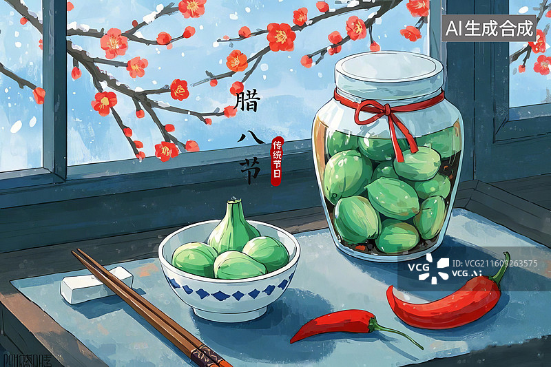 【AI数字艺术】腊八节图片素材