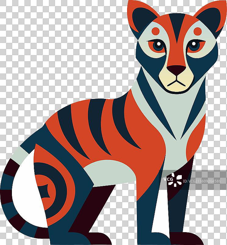 卡哇伊风格的狐狸猫图片素材