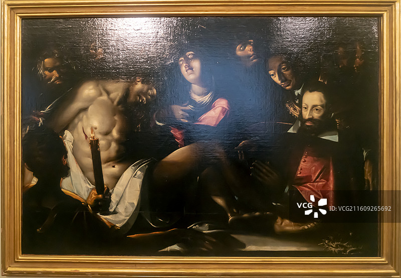 冬宫藏品：布朗格《圣母怜子图》，布面油画，1617年图片素材