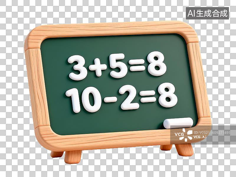 【AI数字艺术】黑板上的数学算式图片素材