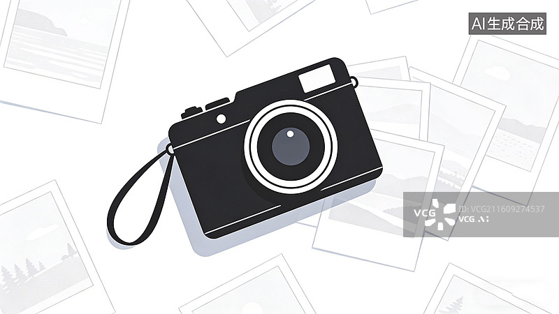 【AI数字艺术】相机与照片背景图图片素材