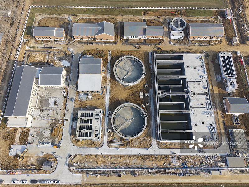 江苏东海污水处理厂建设冲刺四季度图片素材