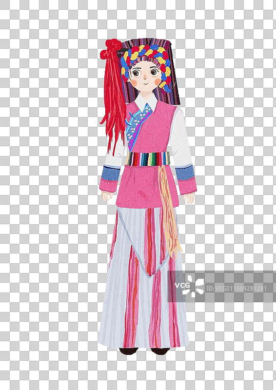 穿着传统服装怒族肖像图片素材