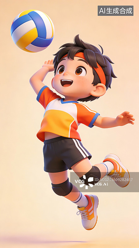 【AI数字艺术】可爱的小男孩打羽毛球图片素材