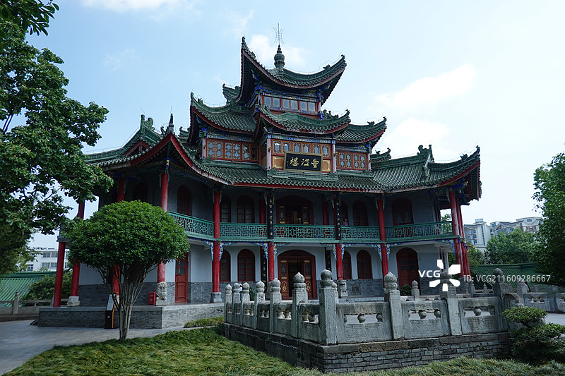 陕西省汉中市汉台区汉中市博物馆古汉台：望江楼图片素材