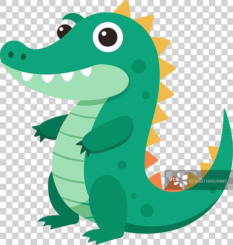 一只可爱的淡水鳄鱼图片素材