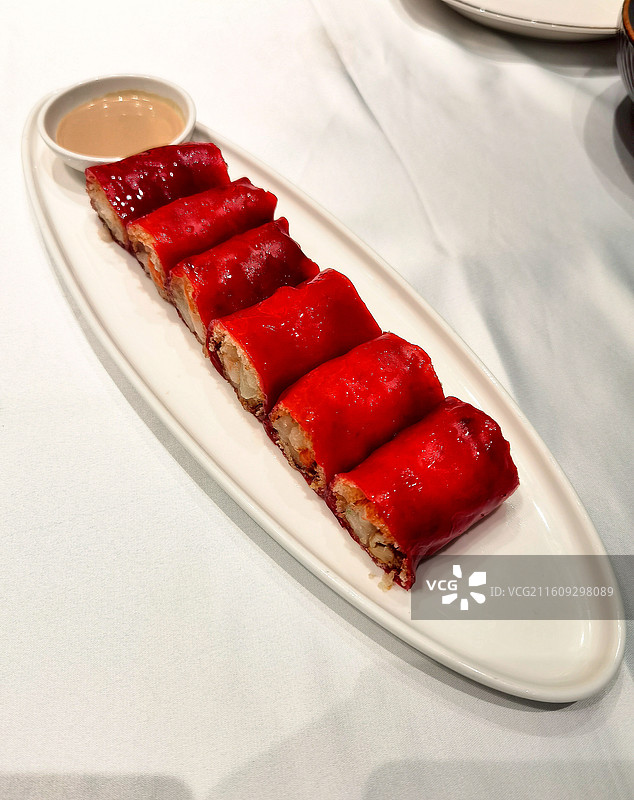 锦绣海鲜红米肠图片素材