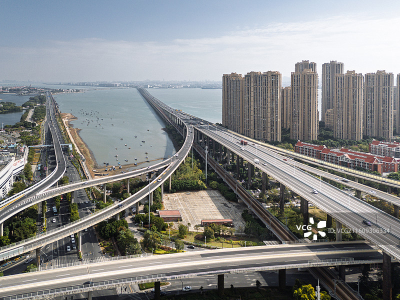 福建厦门集美区杏林大桥及周边景观图片素材