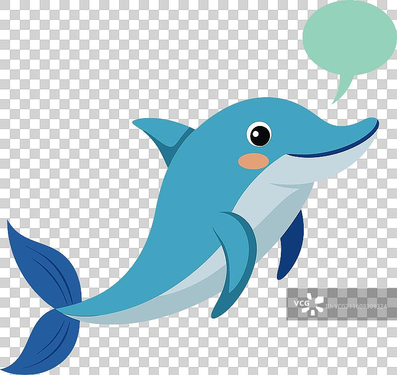 褶鳃鲨鱼在阅读，卡通可爱风格图片素材