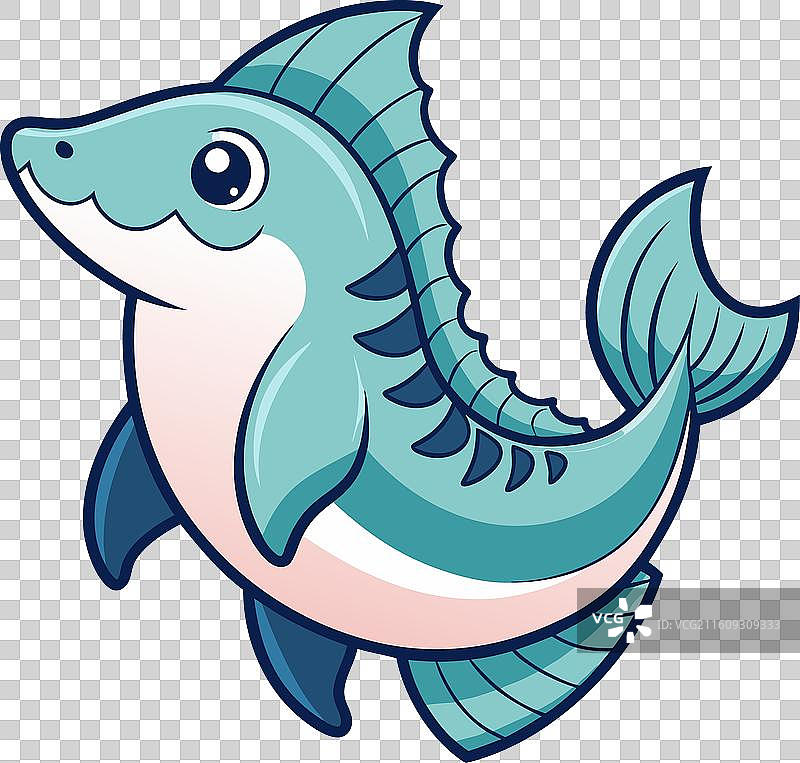 可爱的褶鳃鲨图片素材