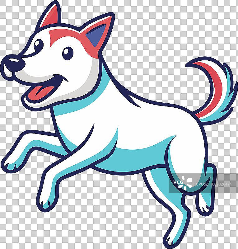 水果狗跳跃 卡哇伊图片素材