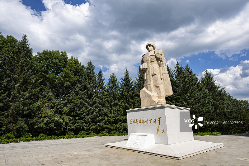 杨靖宇将军殉国地图片素材