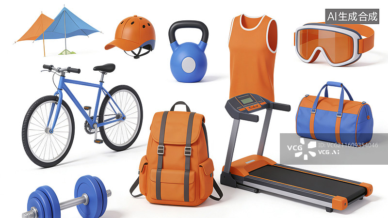 【AI数字艺术】运动健身装备图片素材