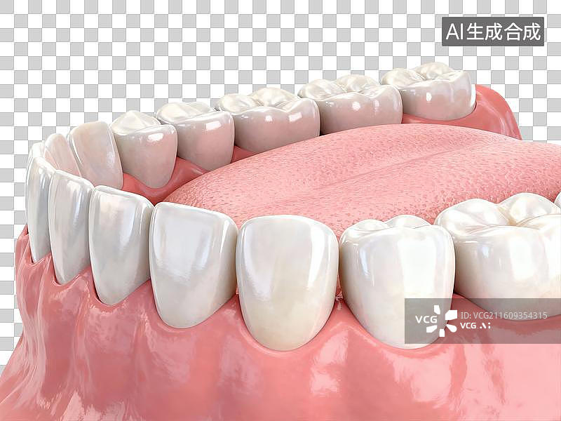 【AI数字艺术】牙齿模型展示图片素材