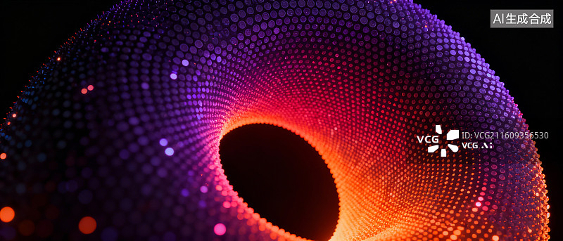 【AI数字艺术】粒子科技风格背景，炫彩粒子科技背景图片素材