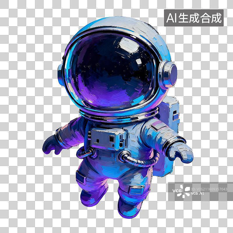 【AI数字艺术】卡通镭射风宇航员素材，宇航员卡通素材图片素材