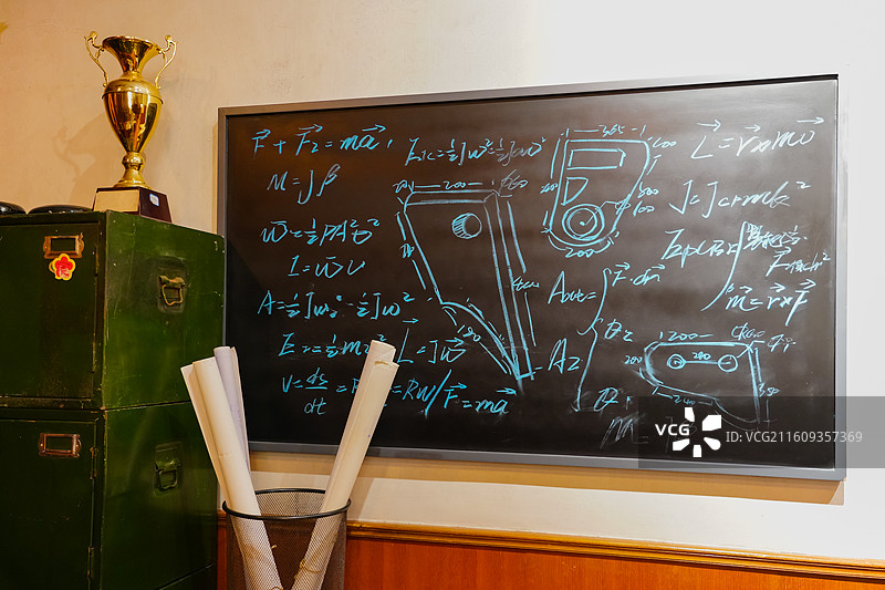 四方机厂老办公室的场景复原  黑板 设计 山东省青岛市中车四方文化科技馆图片素材