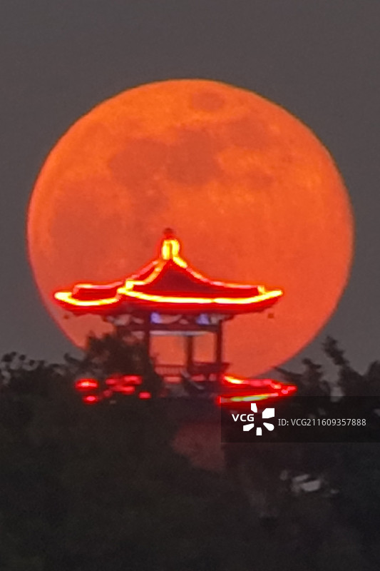 汕头超级月亮图片素材