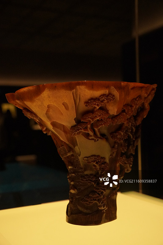 上海博物馆犀角杯特展图片素材