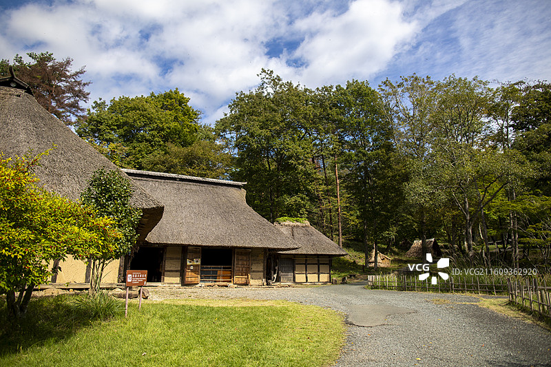 日本岩手县北上民俗村的风光图片素材