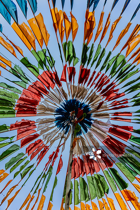 日月山经幡图片素材