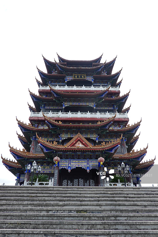 陕西省安康市汉阴县龙岗公园龙岗阁图片素材