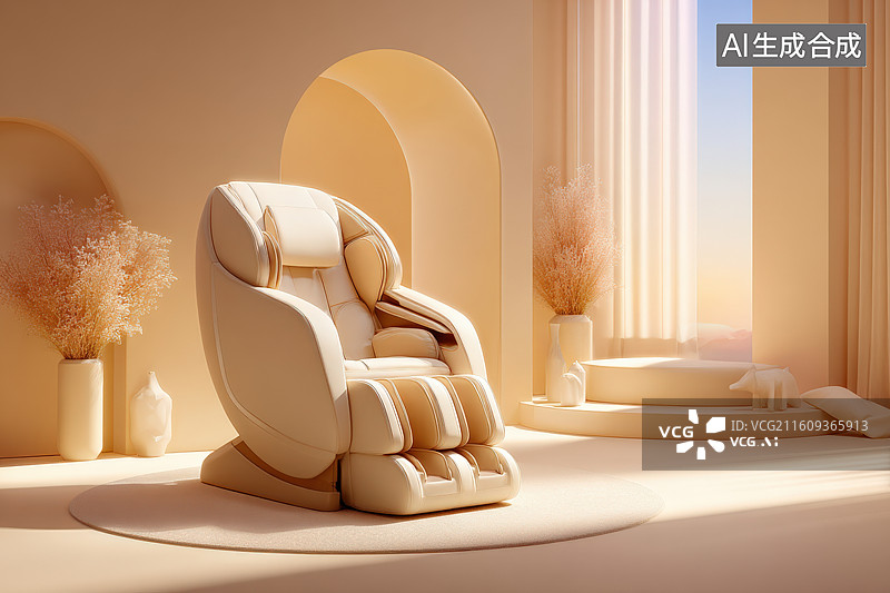 【AI数字艺术】现代简约按摩椅图片素材