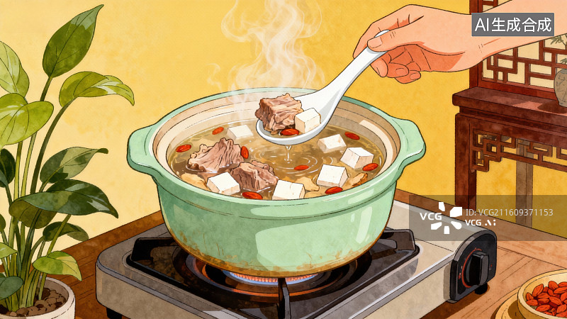 【AI数字艺术】炖汤热气腾腾图片素材