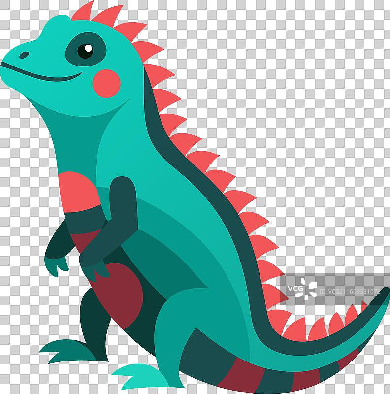 加拉帕戈斯海鬣蜥 站立 卡哇伊图片素材