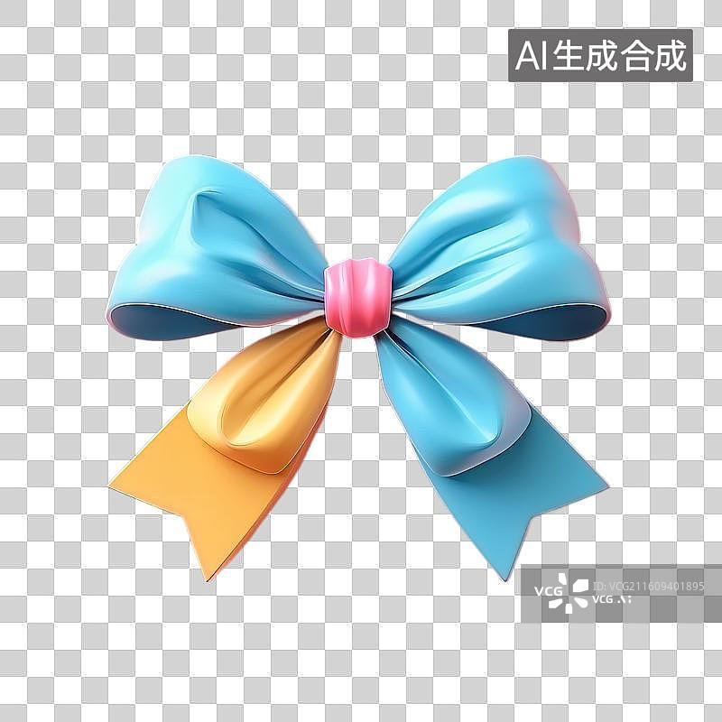 【AI数字艺术】一个彩色蝴蝶结图片素材
